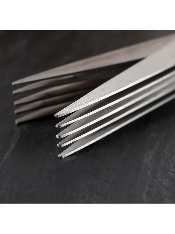 Ножницы кухонные для зелени Доляна «Кольца», 19 см, цвет МИКС