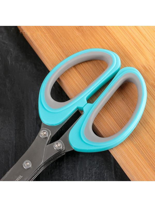 Ножницы кухонные для зелени Доляна «Кольца», 19 см, цвет МИКС