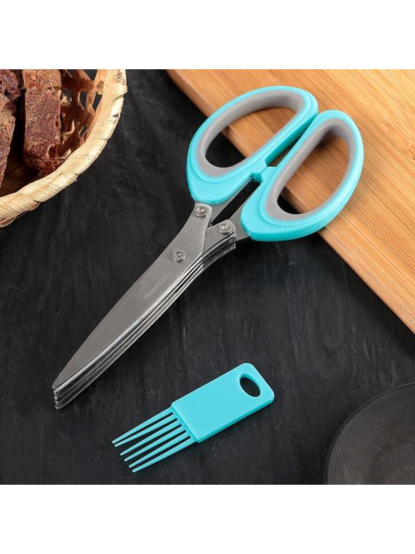 Ножницы кухонные для зелени Доляна «Кольца», 19 см, цвет МИКС