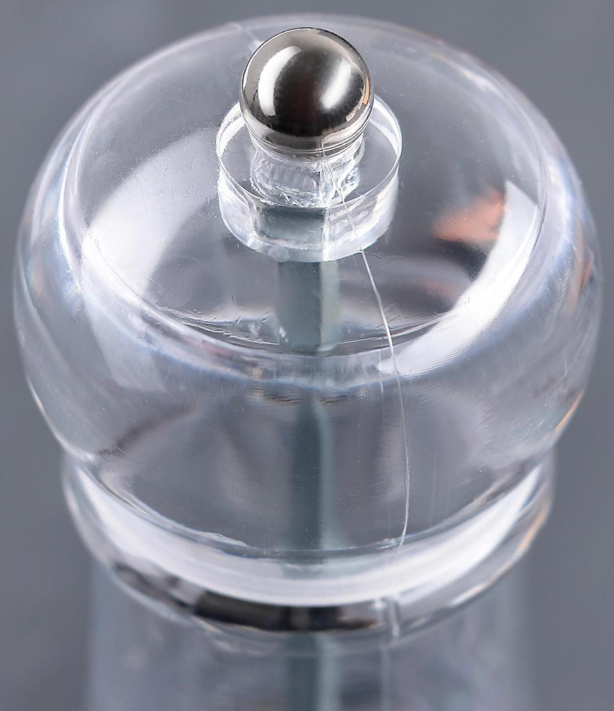 Мельница для специй «Фигура», пластиковый механизм, 17×6 см, цвет прозрачный