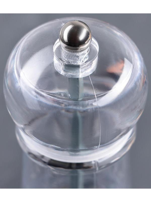 Мельница для специй «Фигура», пластиковый механизм, 17×6 см, цвет прозрачный