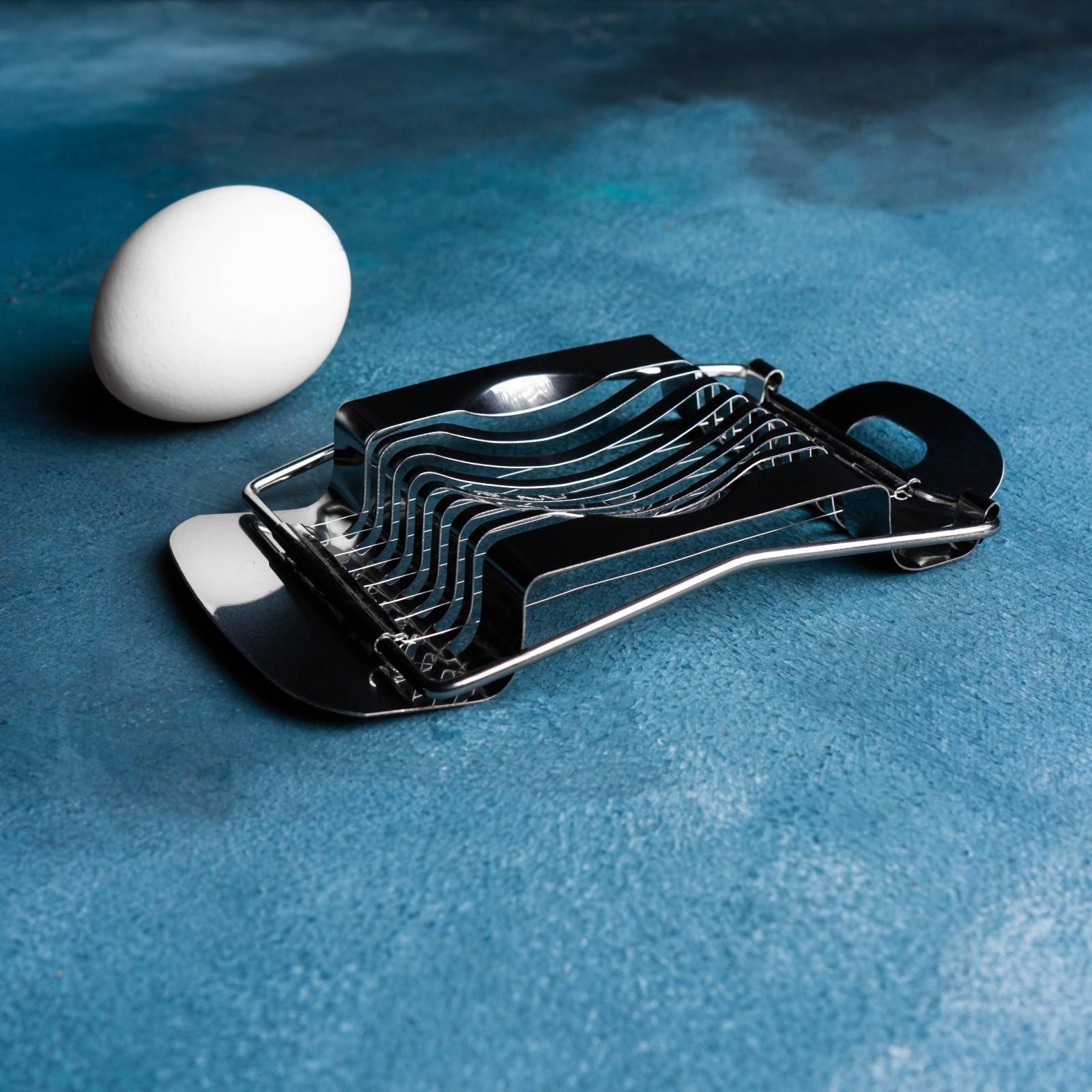 Яйцерезка Доляна «Престиж», 15×8 см, цвет хромированный