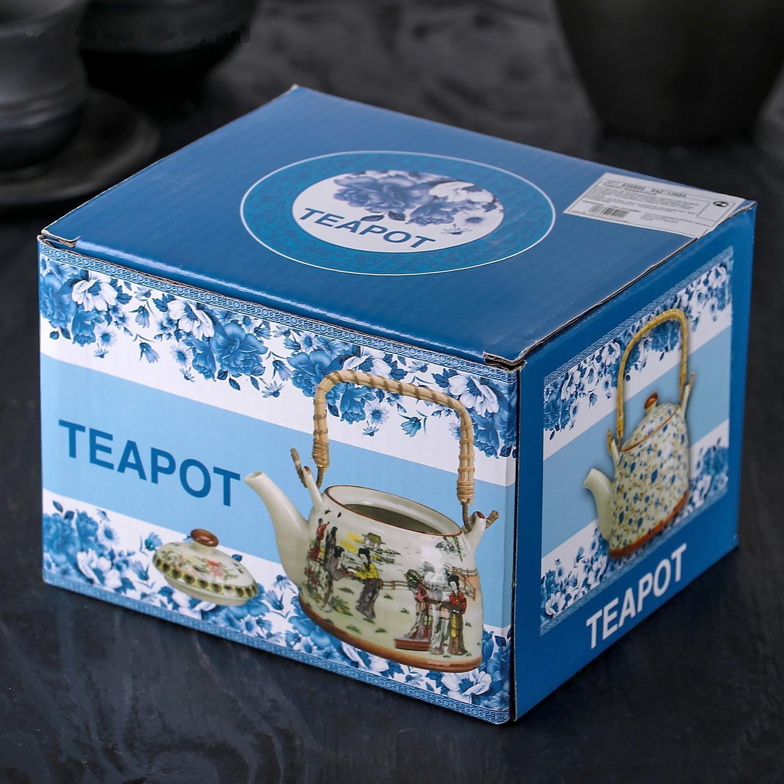 Чайник керамический заварочный «Цветение роз», 600 мл, с металлическим ситом