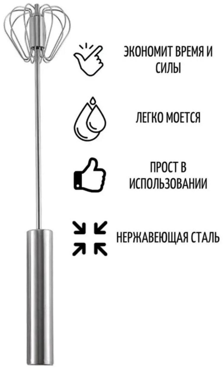 Миксер механический Доляна «Сильвер», 25 см