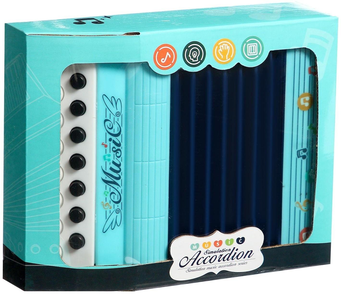 Музыкальная игрушка аккордеон «Музыкальный взрыв», 13 клавиш, работает от батареек, цвета МИКС