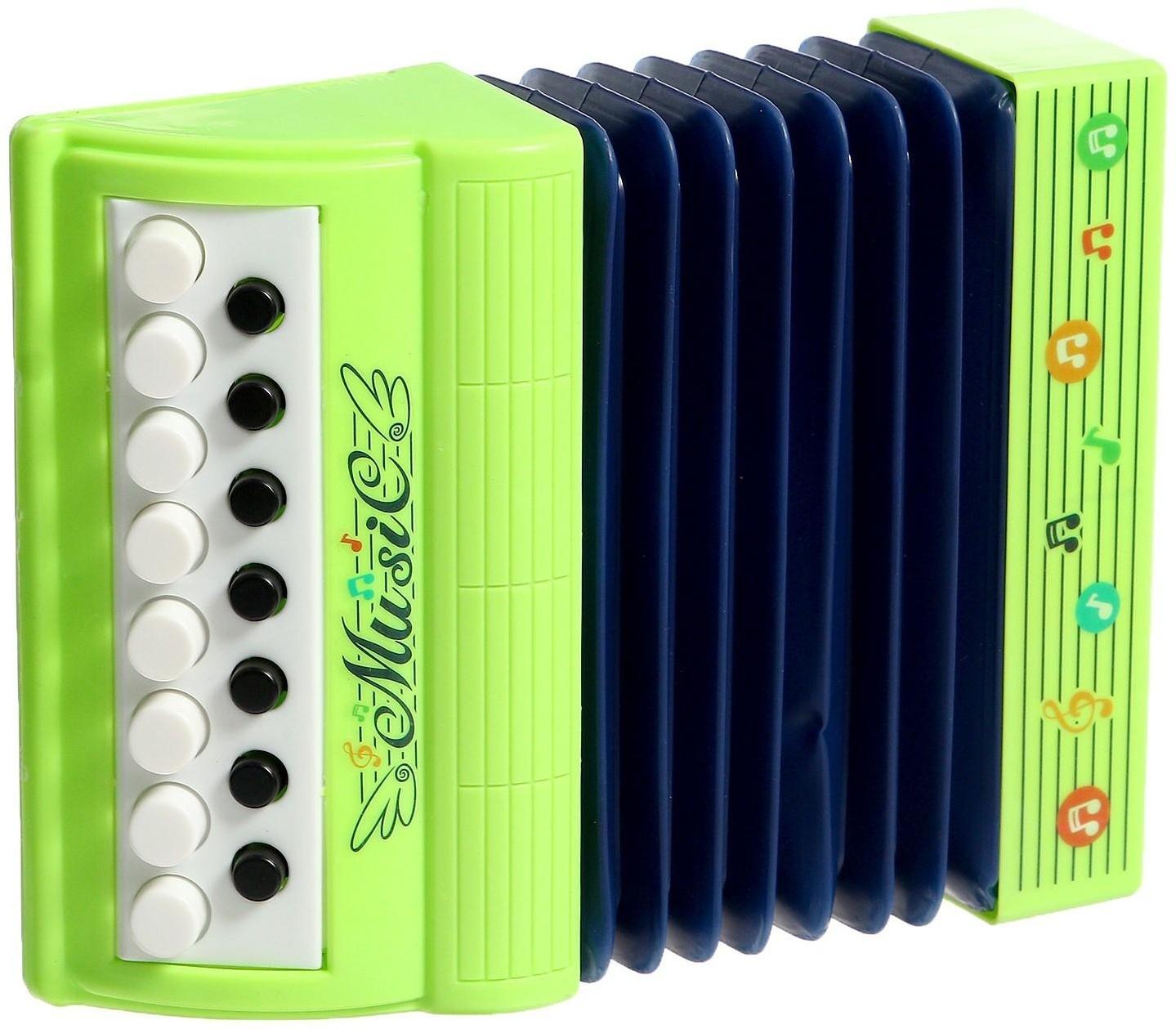 Музыкальная игрушка аккордеон «Музыкальный взрыв», 13 клавиш, работает от батареек, цвета МИКС