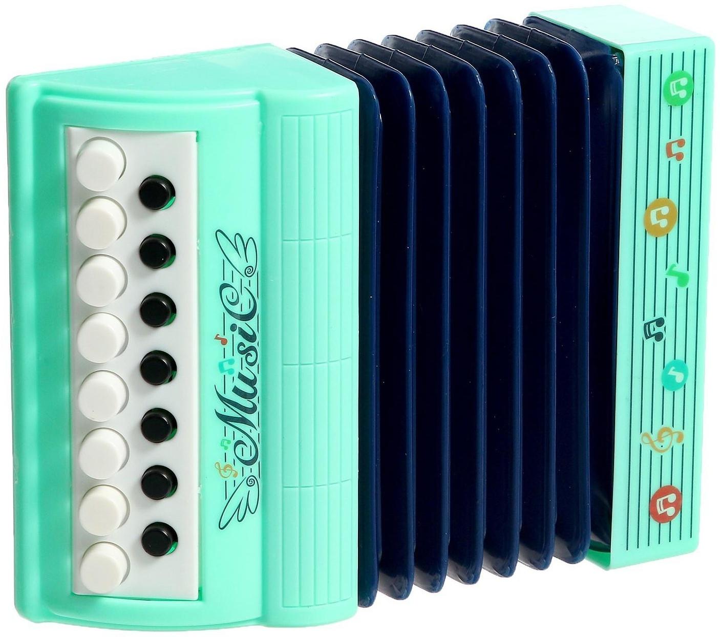 Музыкальная игрушка аккордеон «Музыкальный взрыв», 13 клавиш, работает от батареек, цвета МИКС