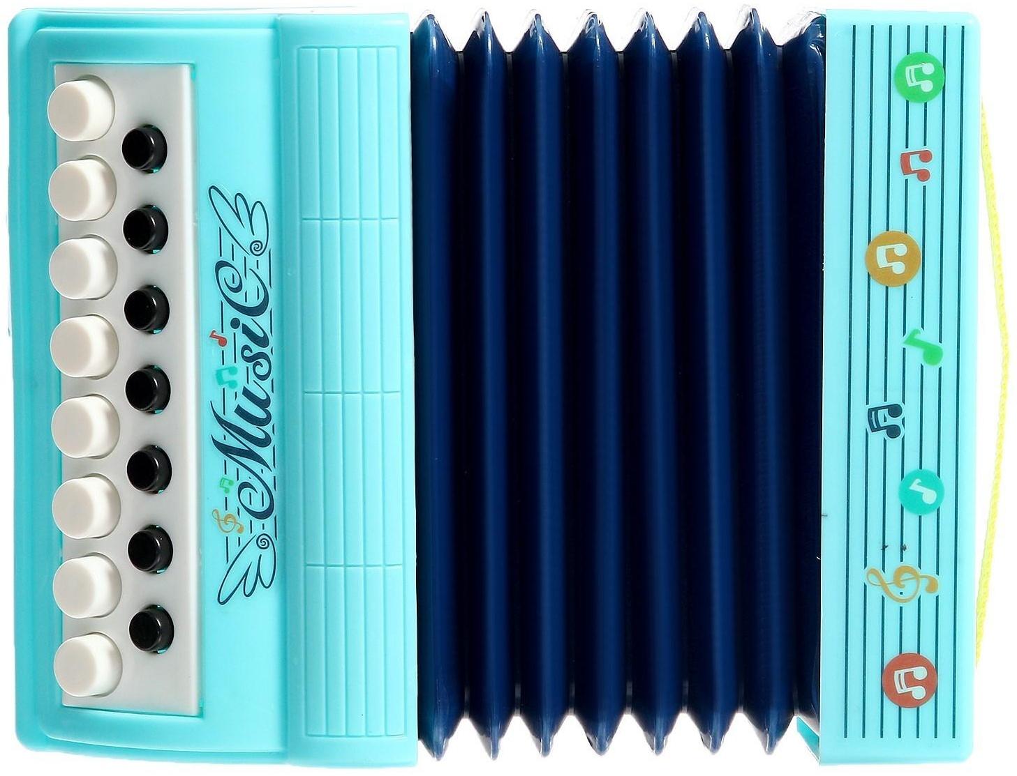 Музыкальная игрушка аккордеон «Музыкальный взрыв», 13 клавиш, работает от батареек, цвета МИКС