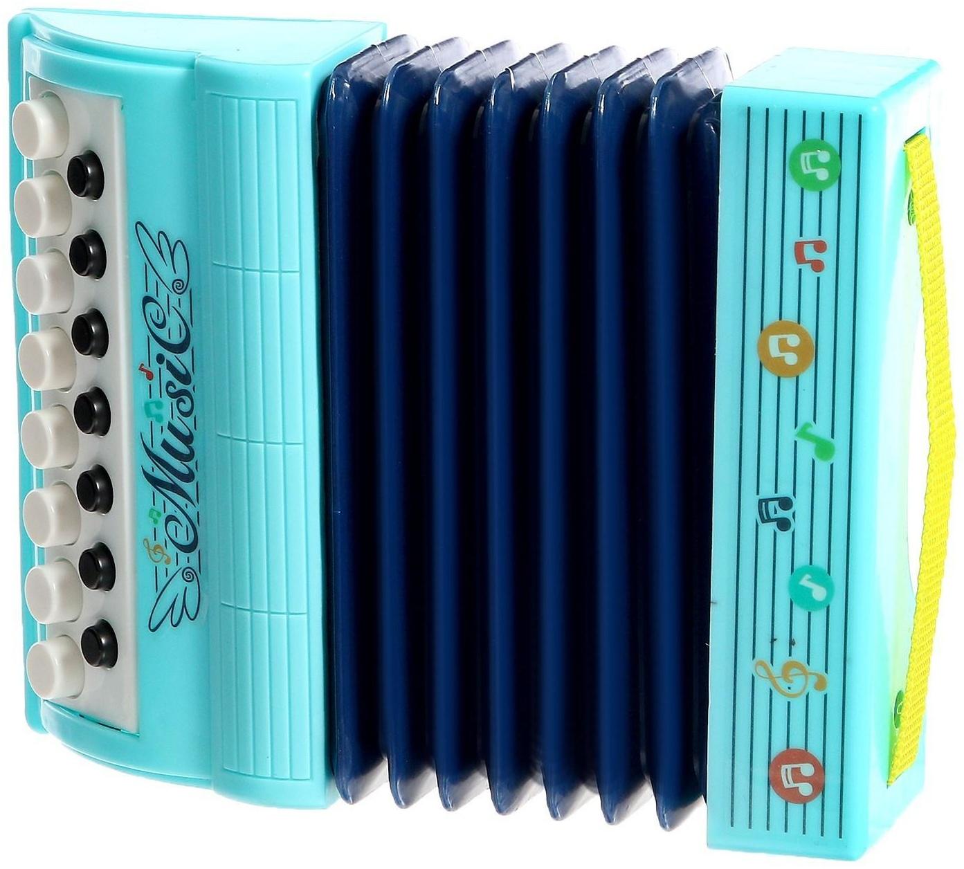 Музыкальная игрушка аккордеон «Музыкальный взрыв», 13 клавиш, работает от батареек, цвета МИКС