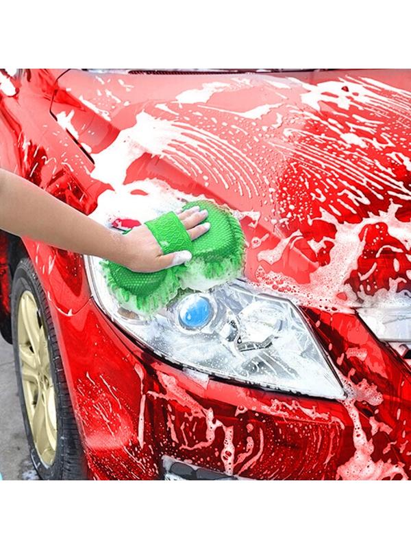 Губка для мытья авто, 24×11 см, микрофибра, микс