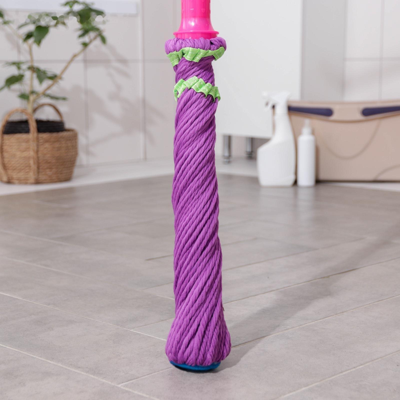 Швабра для мытья пола с отжимом Доляна, насадка из микрофибры 80 гр, стальная ручка 119 см, цвет МИКС