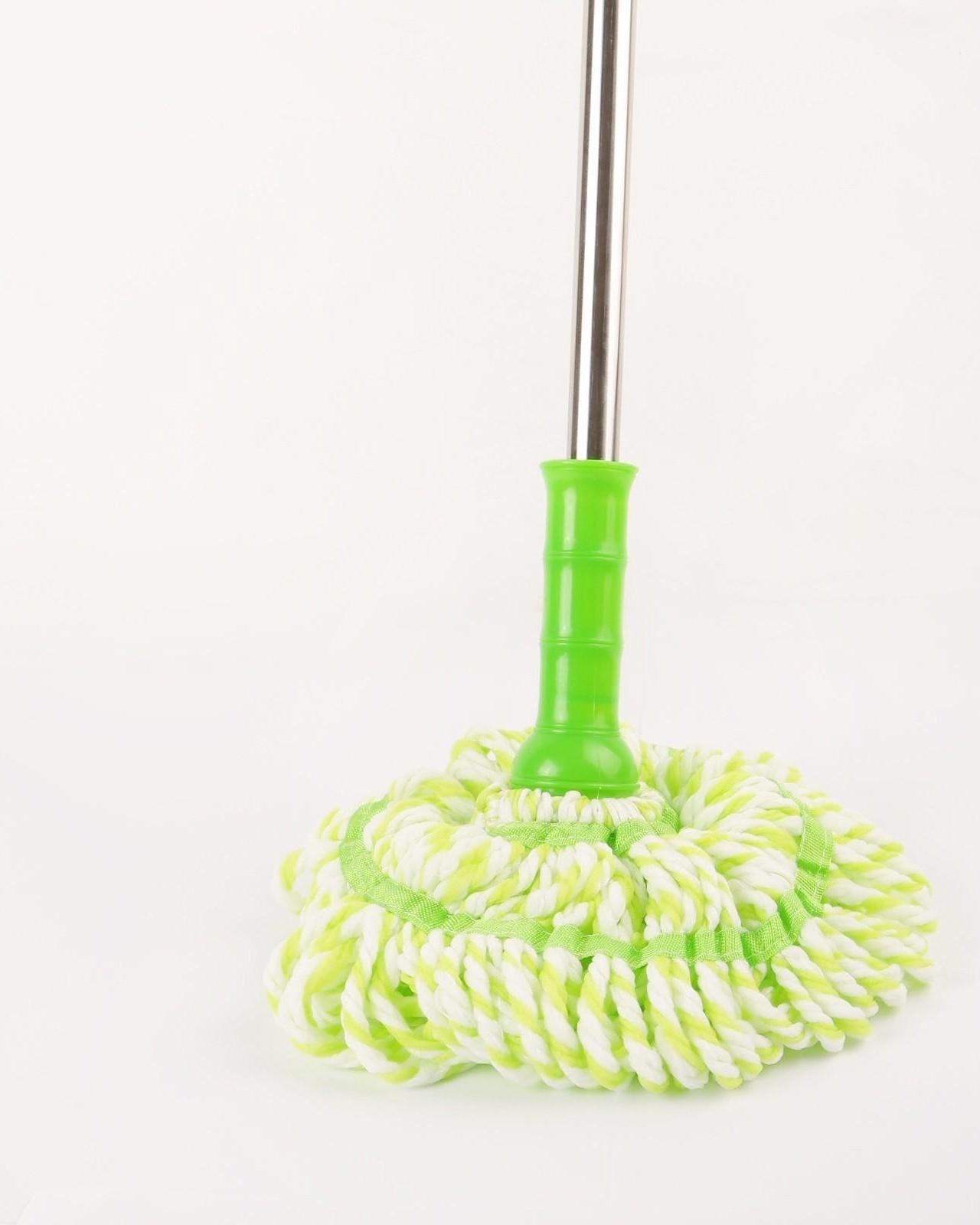 Швабра для мытья пола с отжимом Доляна, насадка из микрофибры 80 гр, стальная ручка 119 см, цвет МИКС