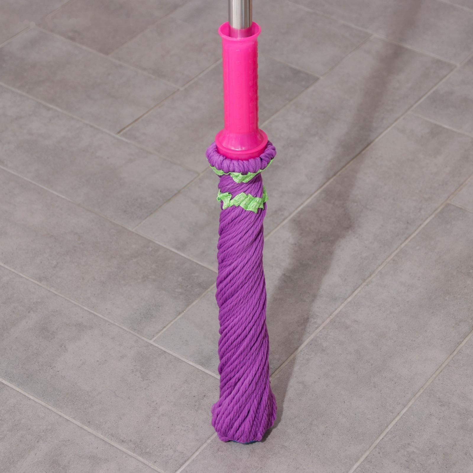Швабра для мытья пола с отжимом Доляна, насадка из микрофибры 80 гр, стальная ручка 119 см, цвет МИКС
