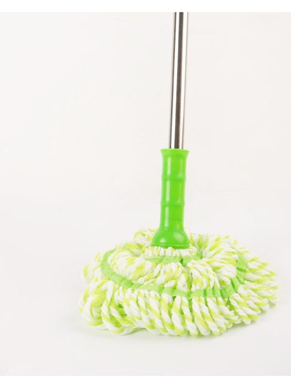 Швабра для мытья пола с отжимом Доляна, насадка из микрофибры 80 гр, стальная ручка 119 см, цвет МИКС