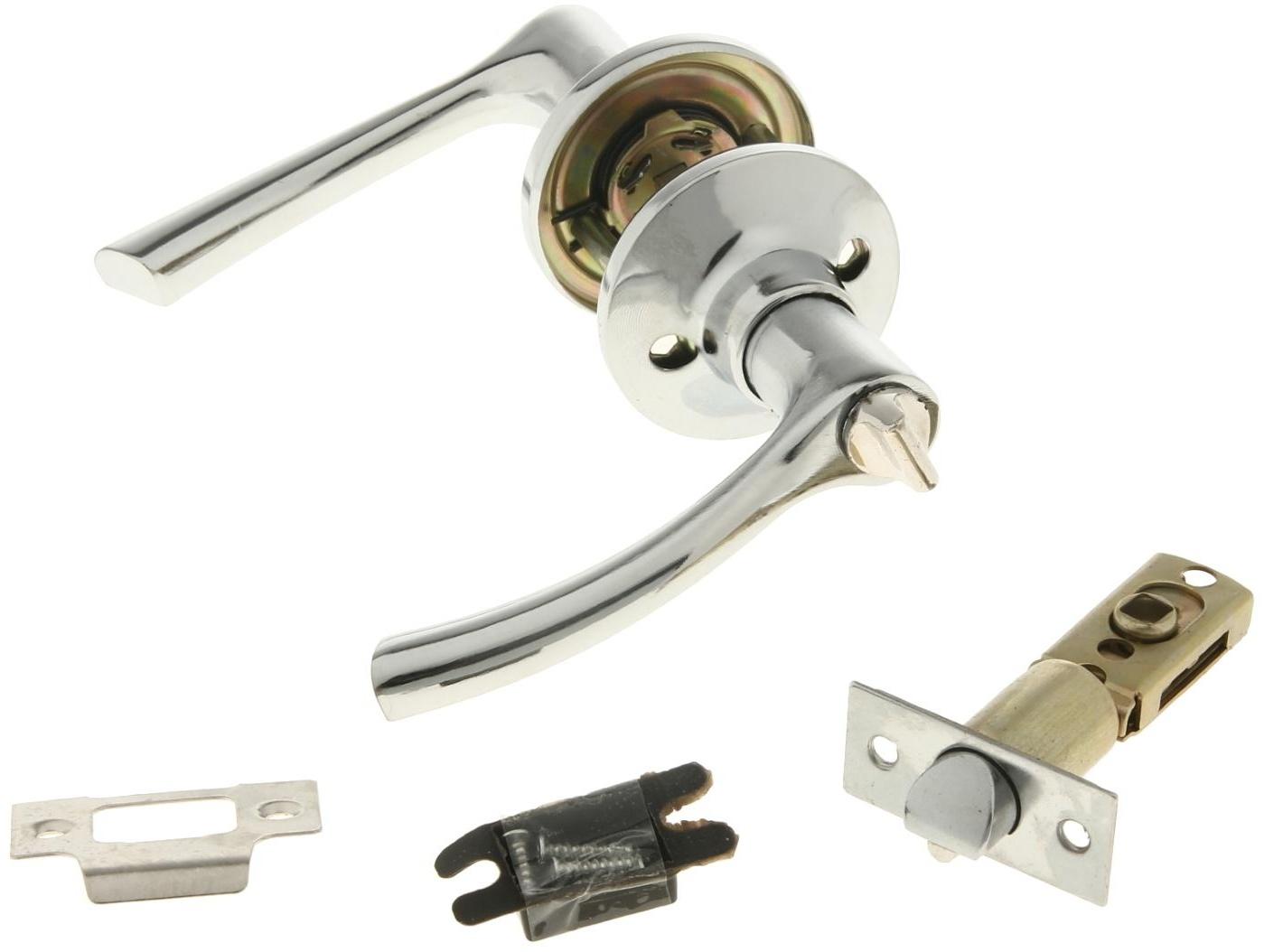 Защелка (мод.3186), межкомнатная, фиксатор, цвет хром