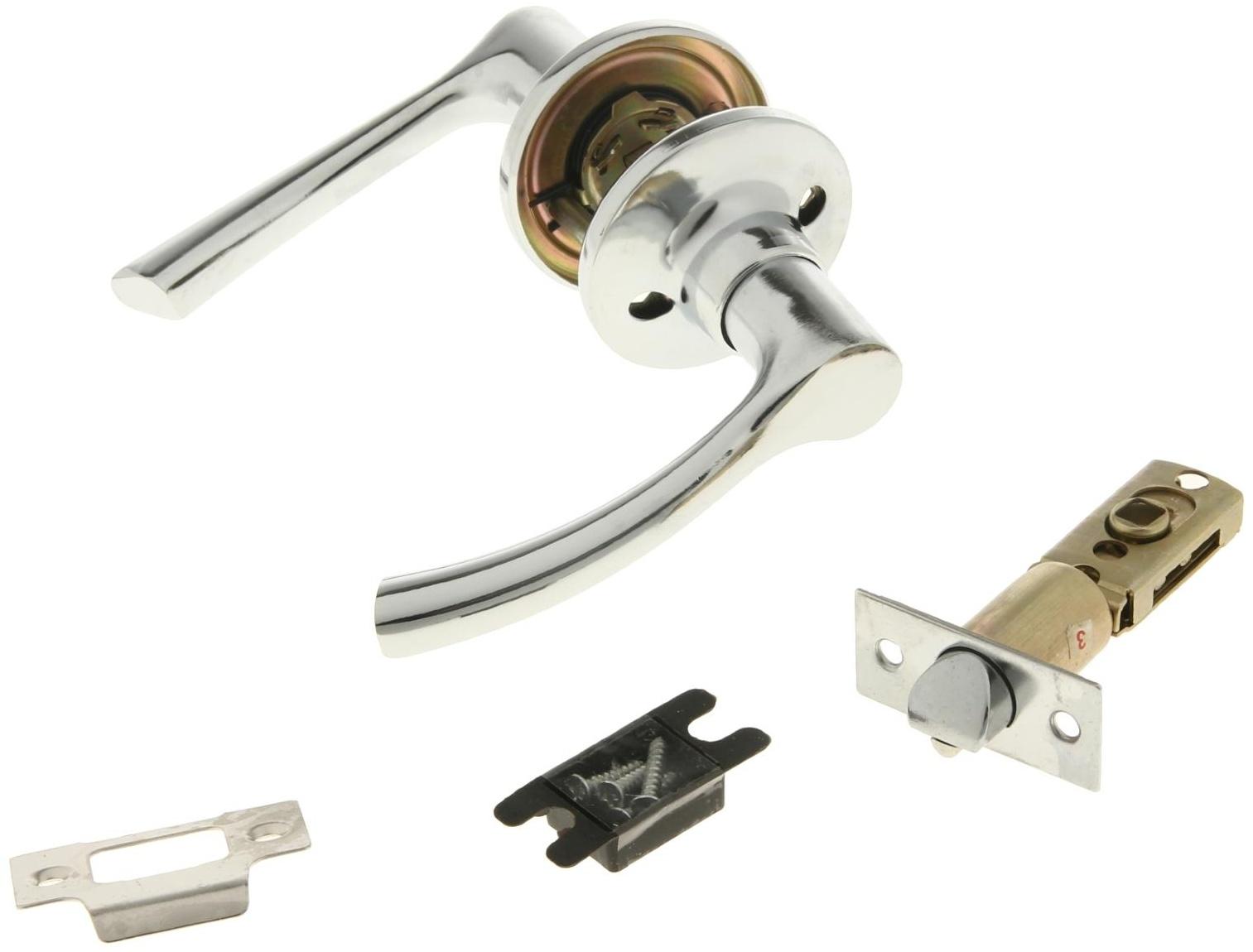 Защелка (мод.3186), межкомнатная, цвет хром