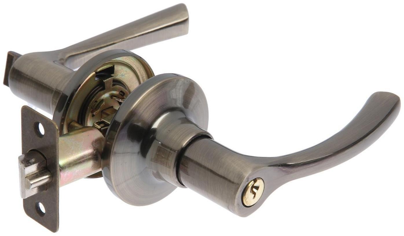 Защелка (мод.3186), межкомнатная, фиксатор, 3 ключа, цвет бронза