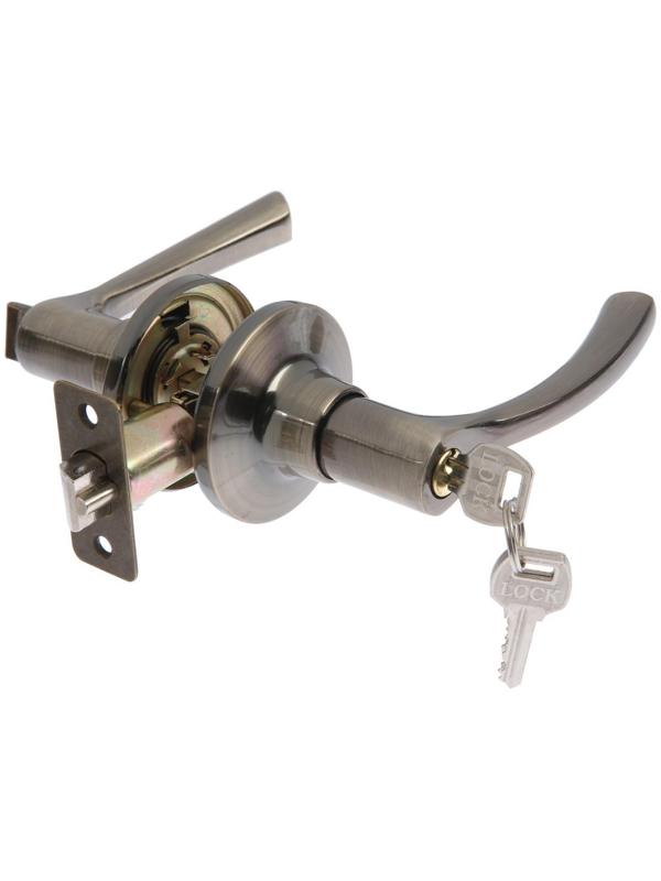 Защелка (мод.3186), межкомнатная, фиксатор, 3 ключа, цвет бронза