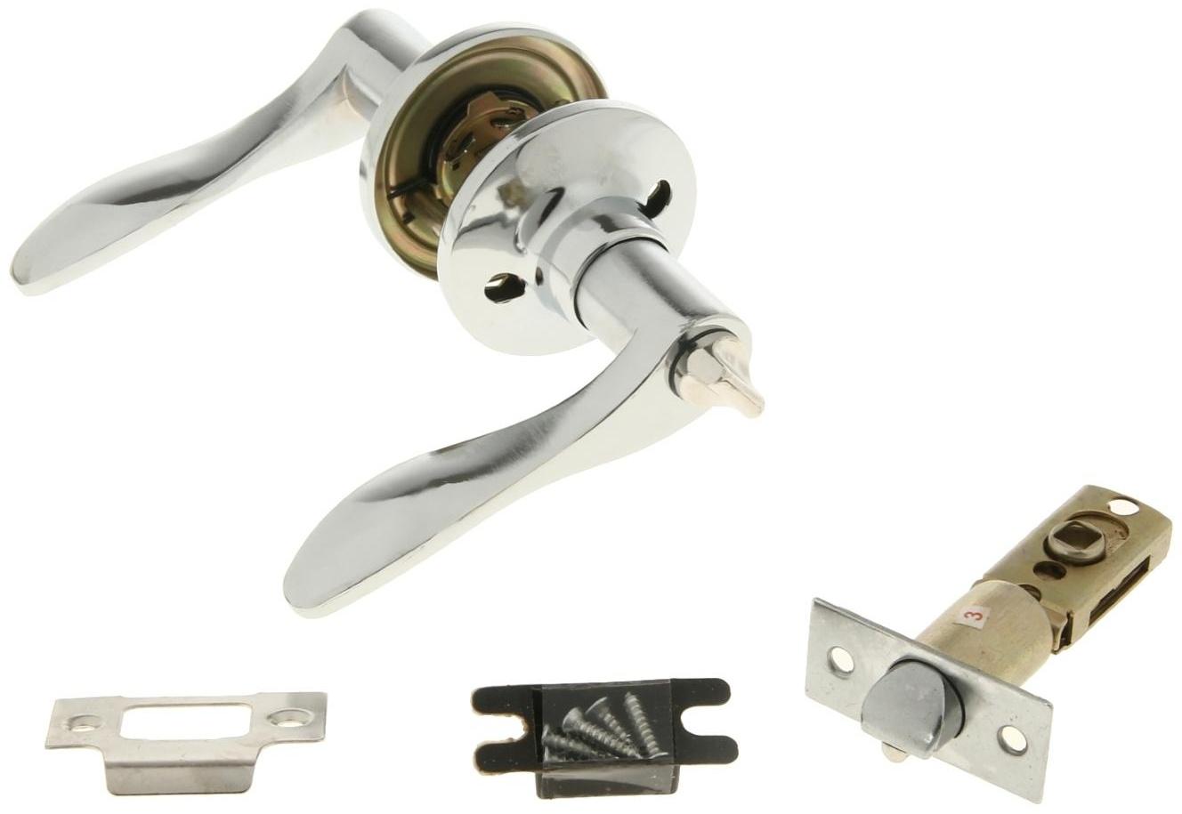 Защелка (мод.3187), межкомнатная, фиксатор, цвет хром