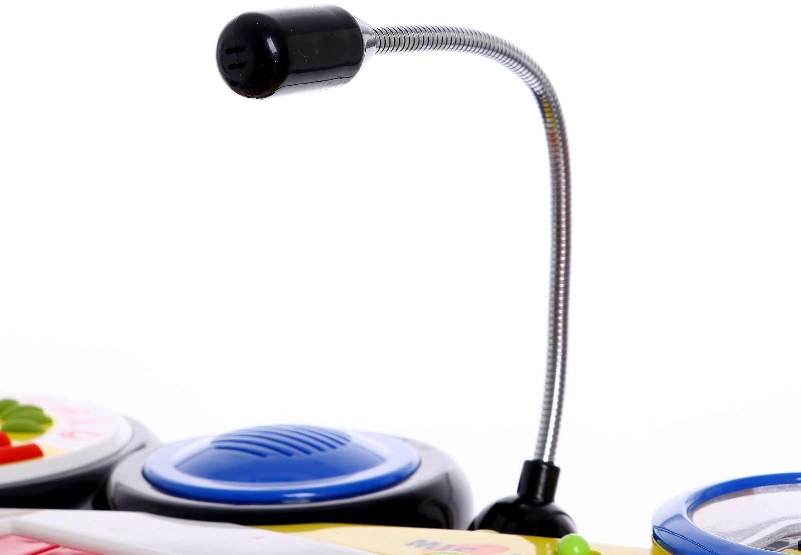 Синтезатор «Музыкальный микс» с микрофоном и стульчиком, звуковые эффекты, работает от батареек