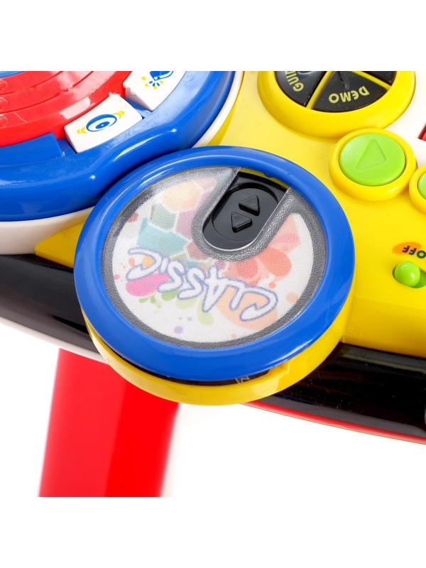 Синтезатор «Музыкальный микс» с микрофоном и стульчиком, звуковые эффекты, работает от батареек