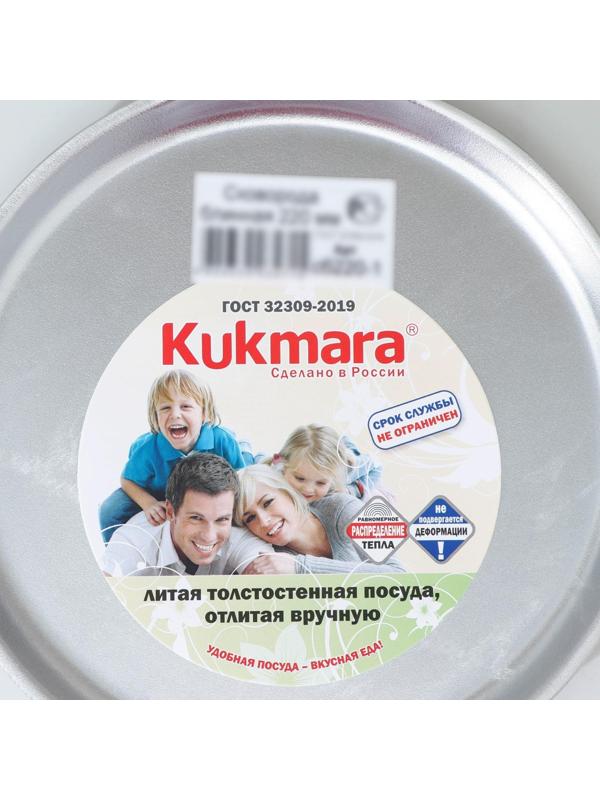 Сковорода блинная, d=22 см, пластиковая ручка, цвет хромированный