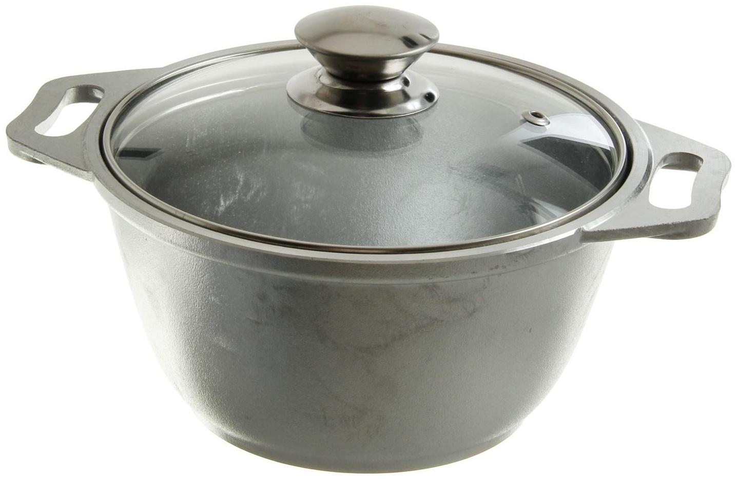 Кастрюля, 1 л, стеклянная крышка