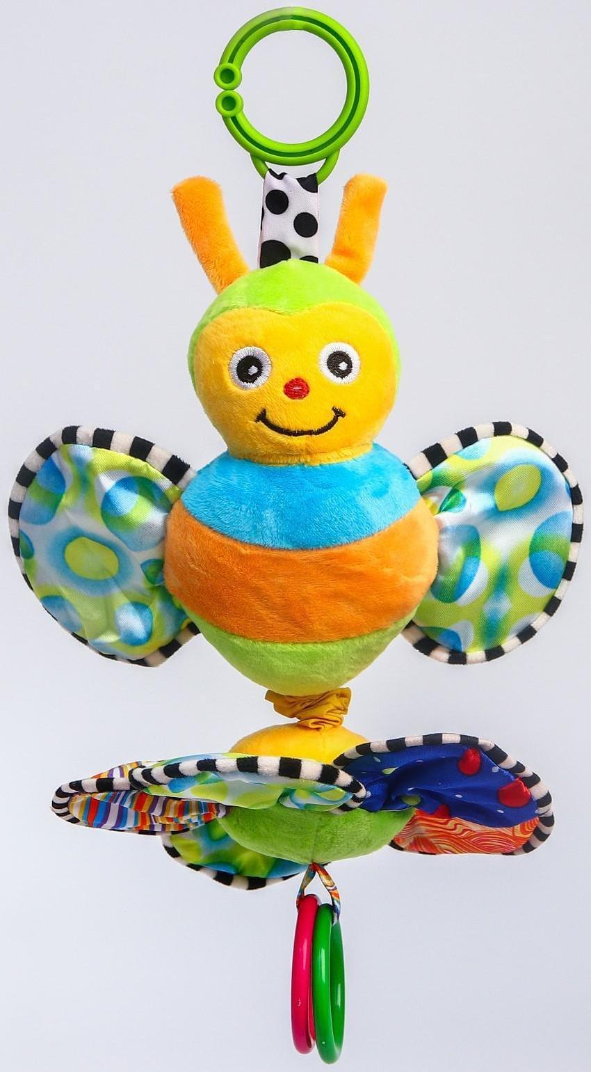 Подвеска музыкальная мягкая «Пчелка на цветке» на кроватку/коляску, р-р 36 - 35 см.