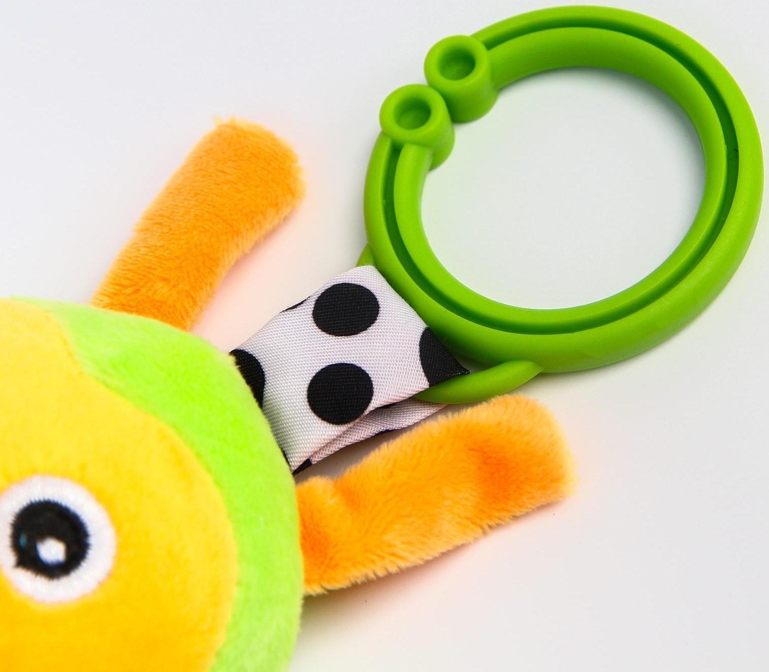 Подвеска музыкальная мягкая «Пчелка на цветке» на кроватку/коляску, р-р 36 - 35 см.