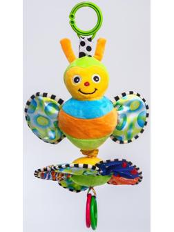 Подвеска музыкальная мягкая «Пчелка на цветке» на кроватку/коляску, р-р 36 - 35 см.