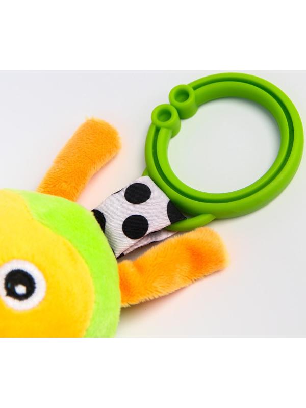 Подвеска музыкальная мягкая «Пчелка на цветке» на кроватку/коляску, р-р 36 - 35 см.