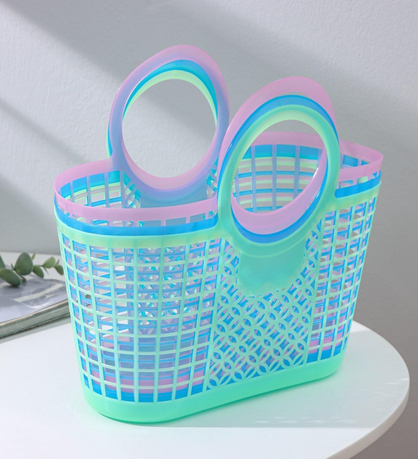 Корзина-сумка для хранения, 28×14×25 см, цвет МИКС