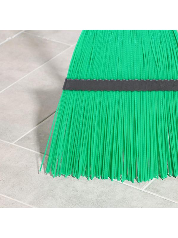 Метла пластиковая Доляна, алюминиевый телескопический черенок