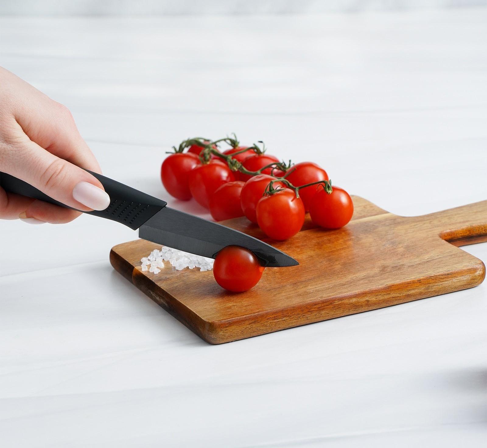 Нож кухонный керамический Magistro Black, лезвие 7,5 см, ручка soft touch