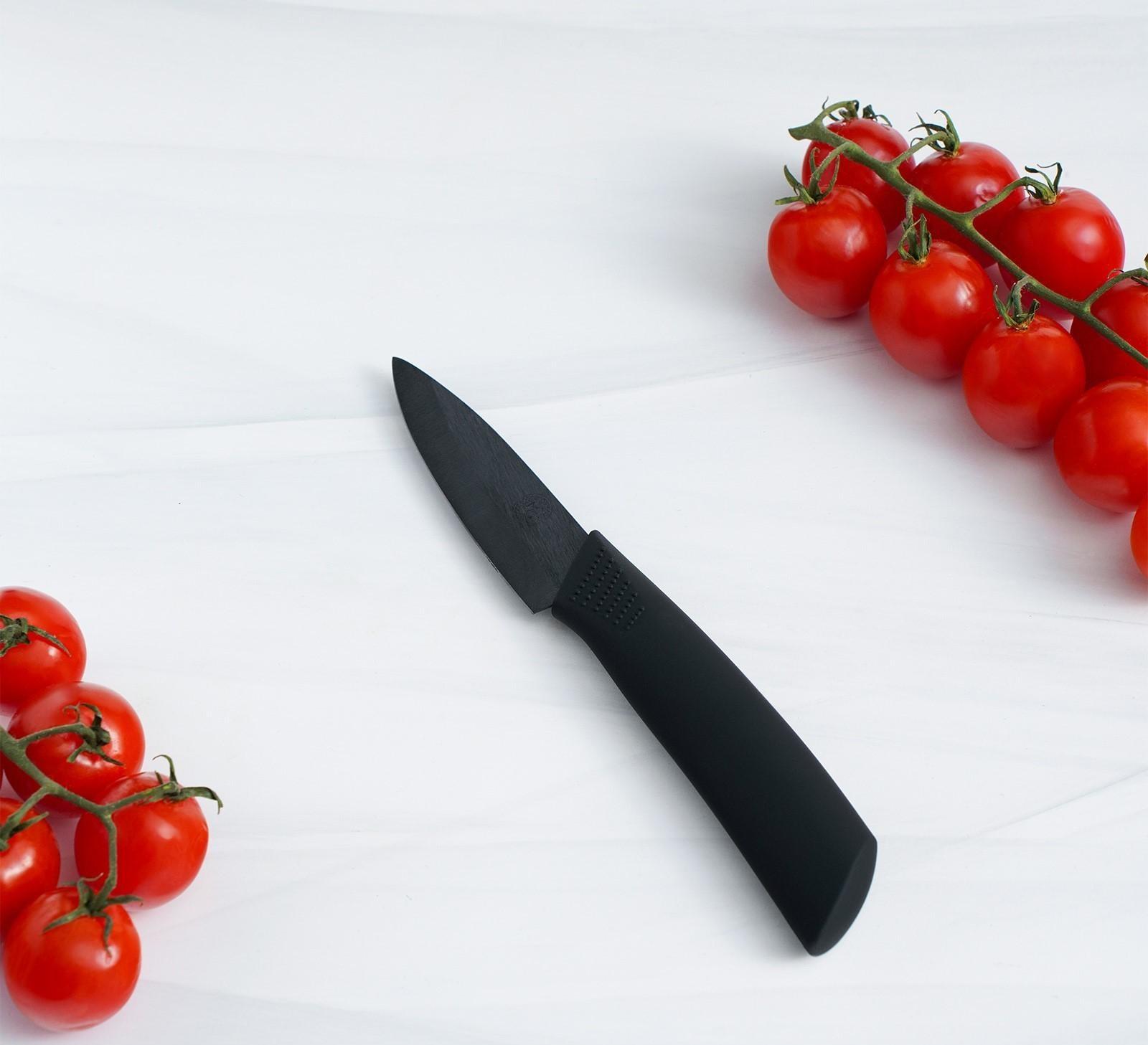 Нож кухонный керамический Magistro Black, лезвие 7,5 см, ручка soft touch