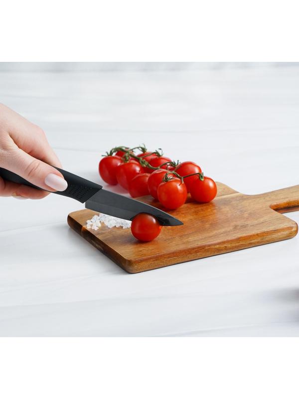 Нож кухонный керамический Magistro Black, лезвие 7,5 см, ручка soft touch