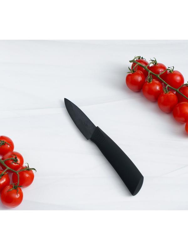 Нож кухонный керамический Magistro Black, лезвие 7,5 см, ручка soft touch