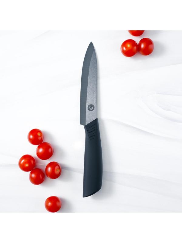 Нож кухонный керамический Magistro Black, лезвие 12,5 см, ручка soft touch