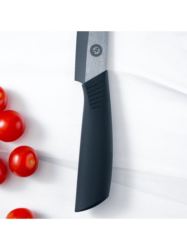 Нож кухонный керамический Magistro Black, лезвие 12,5 см, ручка soft touch