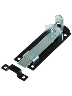 Задвижка дверная плоская 10 см, 2мм, оцинков/крашеная