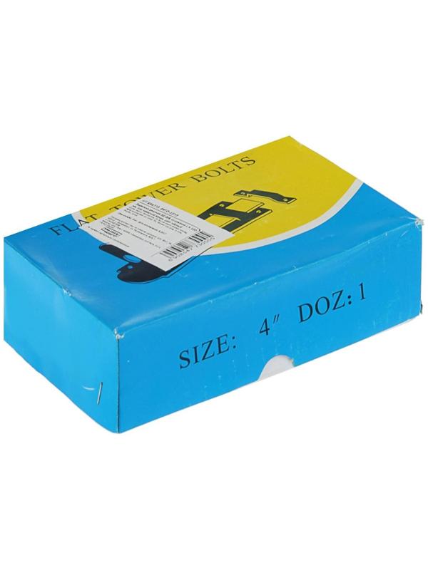 Задвижка дверная плоская 10 см, 2мм, оцинков/крашеная