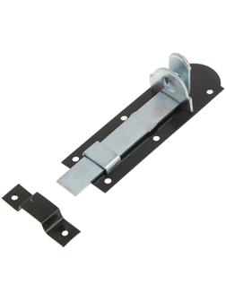 Задвижка дверная, 12.5 см, 2.5 мм, плоская, оцинкованная, крашеная