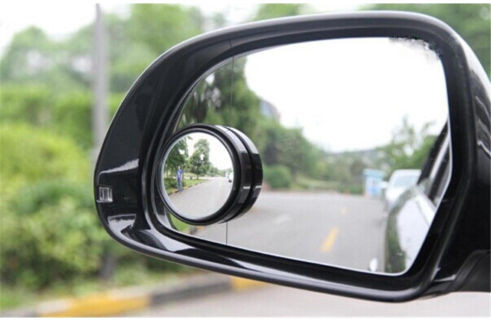 Зеркало сферическое, 50 мм, чёрный, набор 2 шт