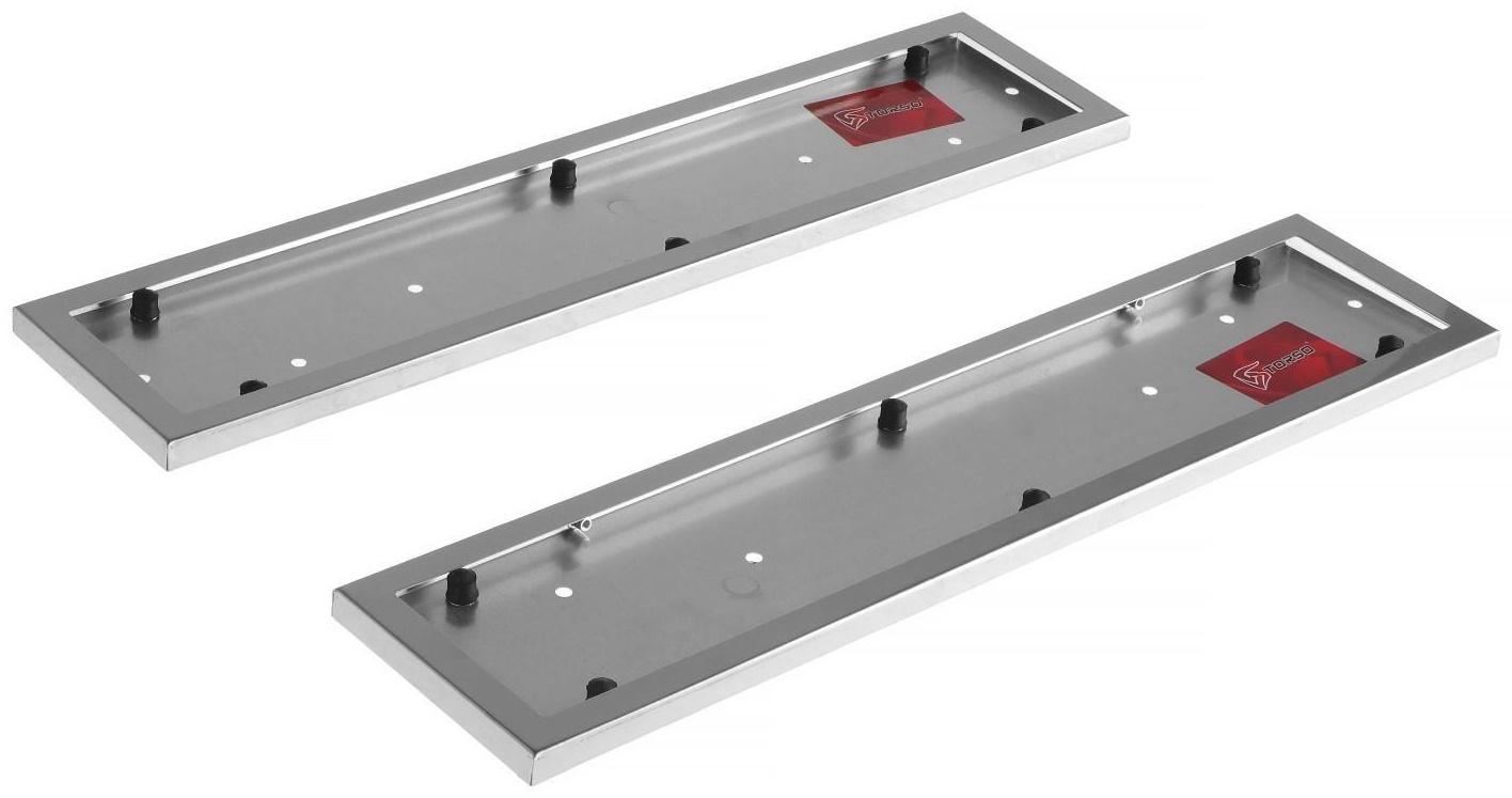 Держатель номера TORSO, металлический, хром