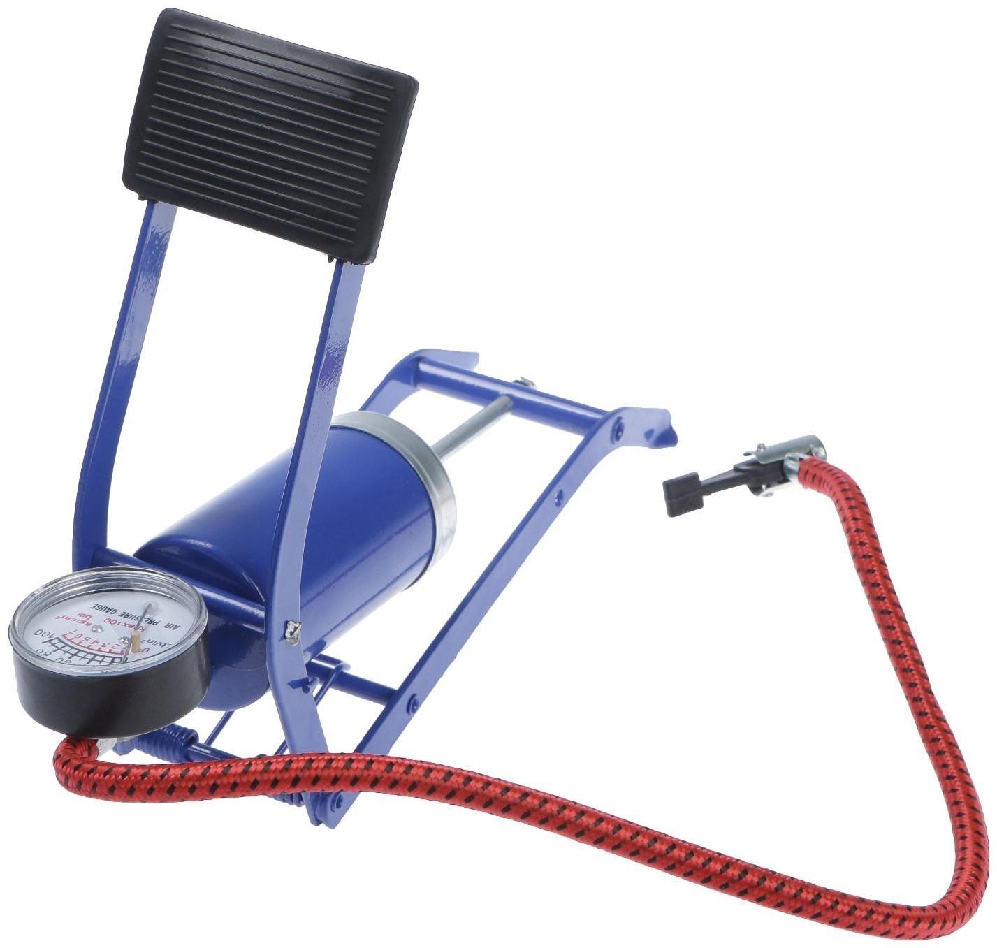 Насос ножной Cartage с манометром, 1 цилиндр