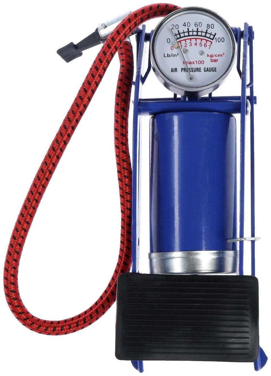 Насос ножной Cartage с манометром, 1 цилиндр