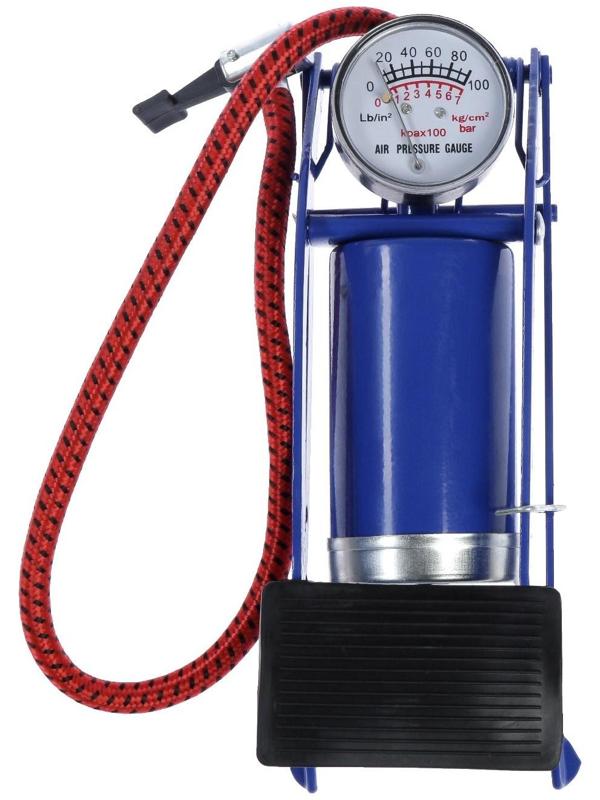 Насос ножной Cartage с манометром, 1 цилиндр