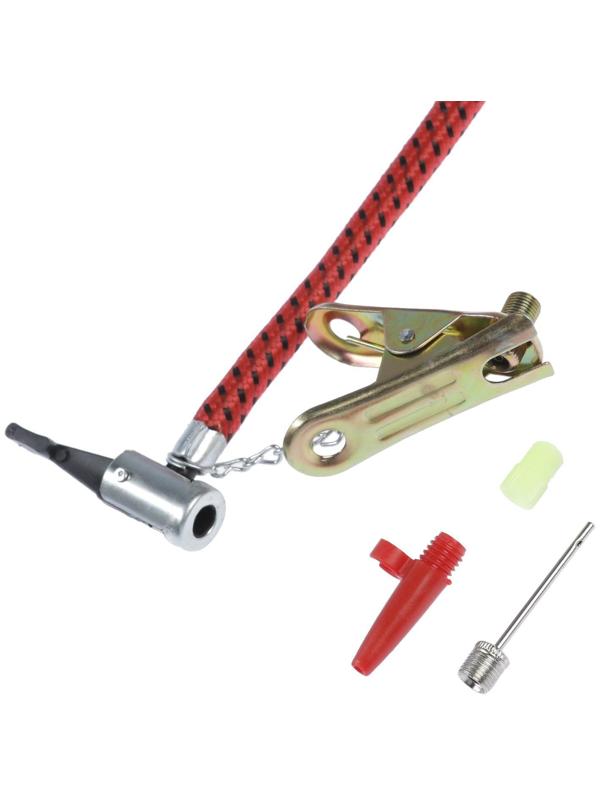 Насос ножной TORSO с манометром, 1 цилиндр, усиленный