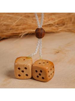 Подвеска в автомобиль «Кубики», средние, 2,5 см, можжевельник