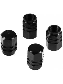 Колпачок на вентиль TORSO, черный, набор 4 шт